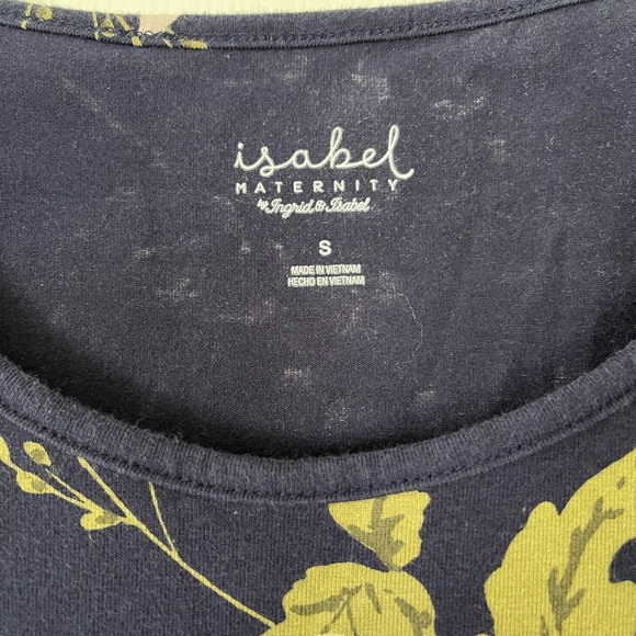 Isabel Maternity Navy Blue with Floral Print Dress - Picture 3 of 3